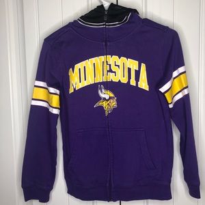 NFL Minnesota Vikings Helmet Zip Up Hoodie Youth